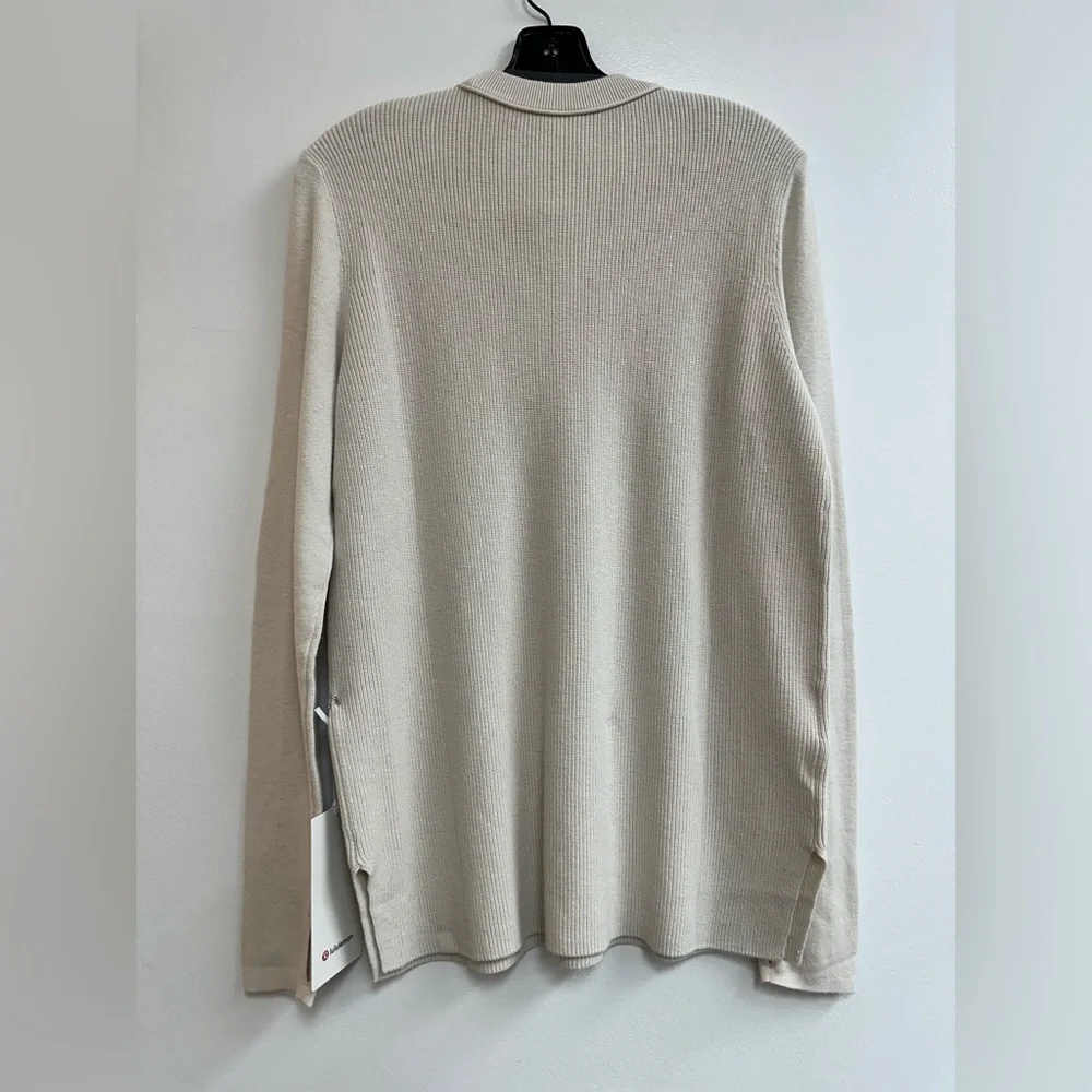 LuluLemon Take It All In Cotton-Blend Sweater in White Opal - Picture 4 of 10